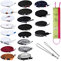 RETON 20 piezas cordones de repuesto- cuerda de cordón de algodón con 3 piezas de fácil flexible Threader Kit de…